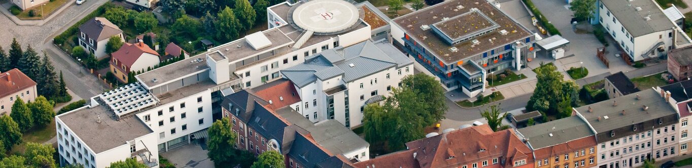 Luftbildaufnahme Krankenhaus